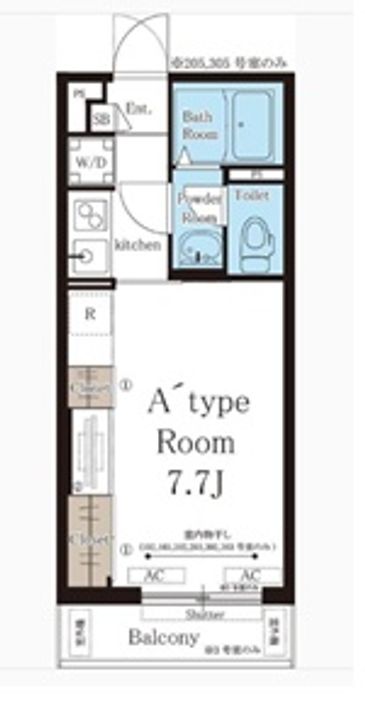 大阪府大阪市福島区吉野3(マンション)の賃貸物件の間取り