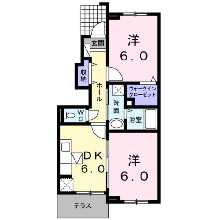 ヴィラージュ弐番館の間取り