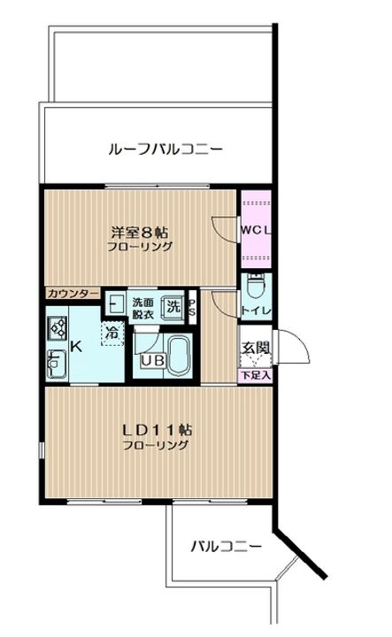 神奈川県横浜市都筑区茅ケ崎南2(マンション)の賃貸物件の間取り