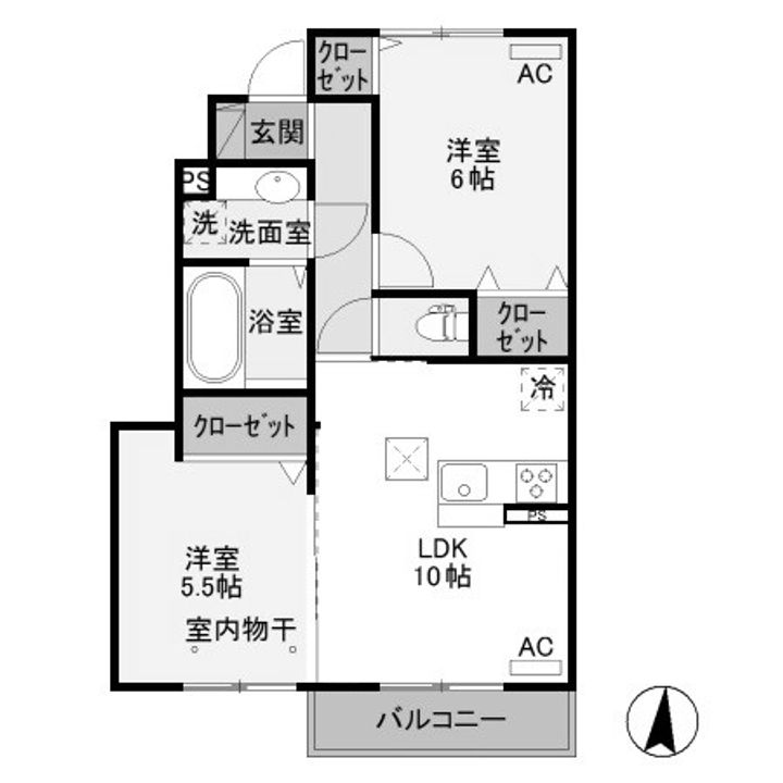 群馬県伊勢崎市下植木町(アパート)の賃貸物件の間取り