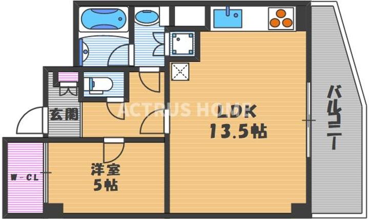 大阪府大阪市東住吉区山坂3(マンション)の賃貸物件の間取り