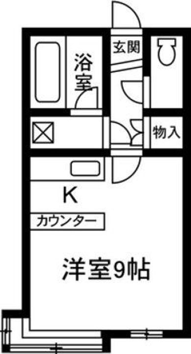 ニュードミール(角部屋)の間取り