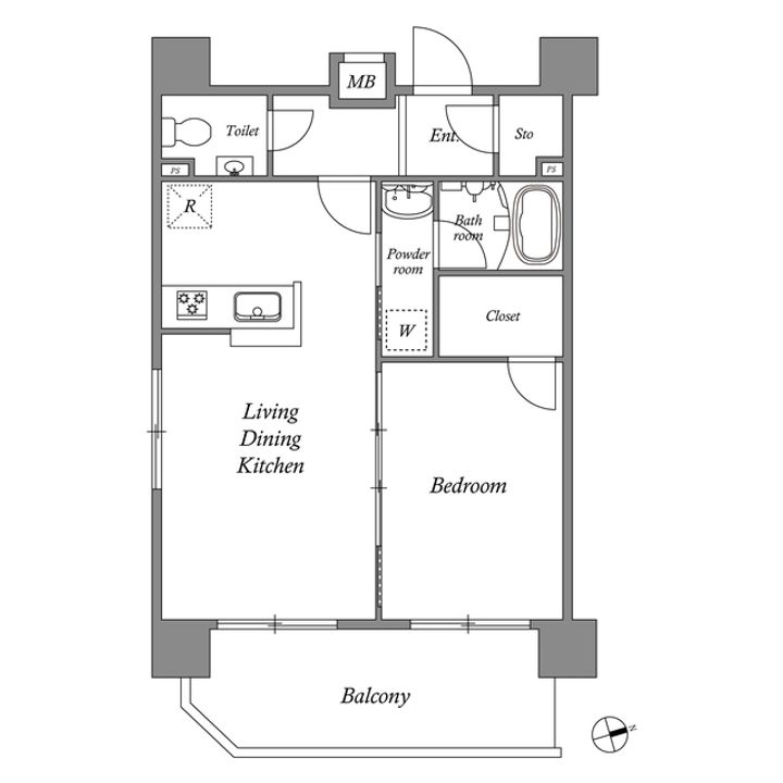 クオリタス浅草の間取り