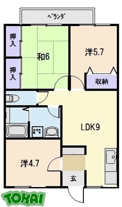 鎌田旭ハイムの間取り