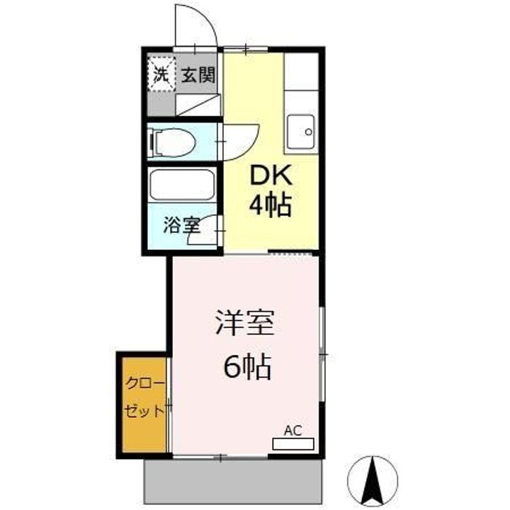 シュロス Aの間取り