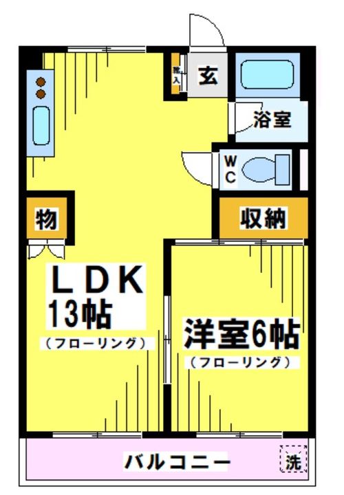 東京都府中市新町1(マンション)の賃貸物件の間取り