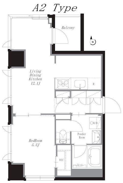 東京都港区麻布十番2(マンション)の賃貸物件の間取り