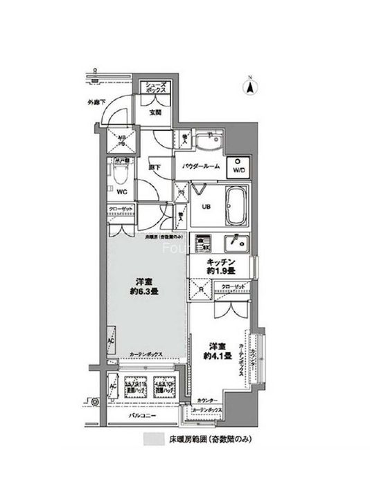 コンフォリア芝公園の間取り