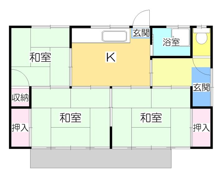 宮城県仙台市太白区袋原1(一戸建)の賃貸物件の間取り