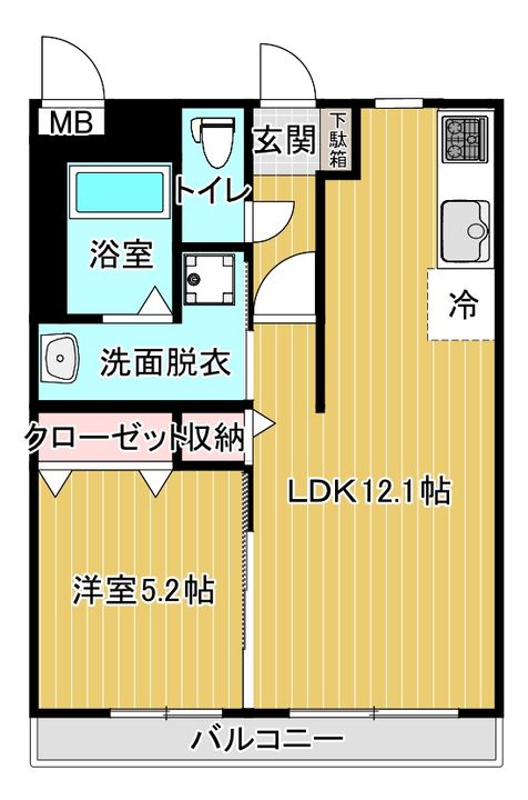 熊本県菊池市西寺(アパート)の賃貸物件の間取り