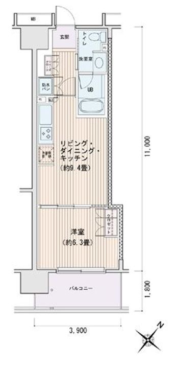 エスティメゾン豊洲レジデンスCの間取り