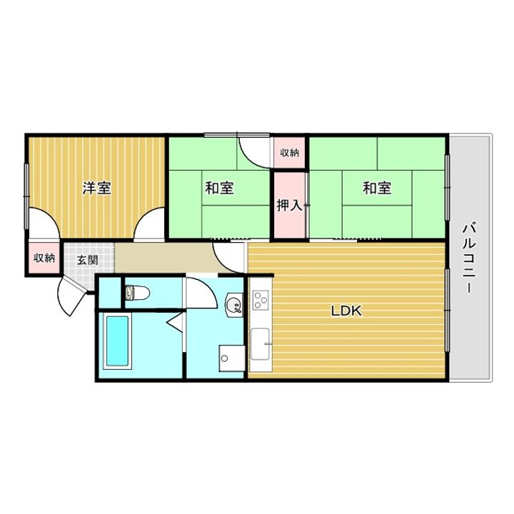 グリーンコーポ奈良第2 1番館の間取り