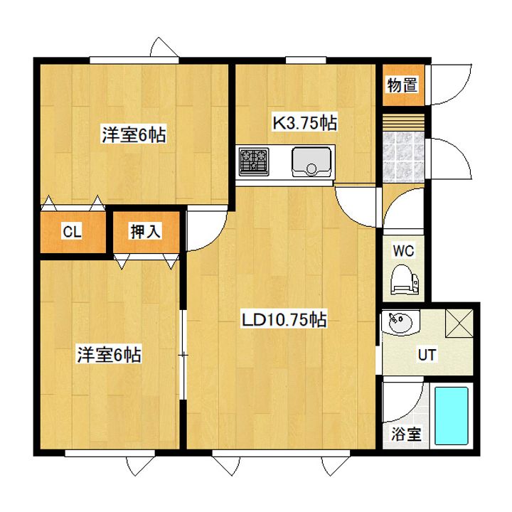 高柳ハイツIの間取り