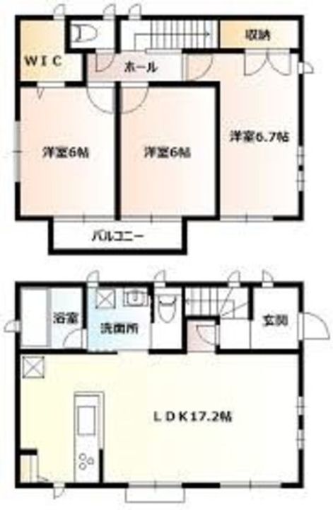 神奈川県伊勢原市桜台2(一戸建)の賃貸物件の間取り