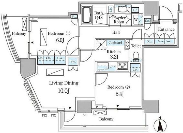 パークコート乃木坂ザタワーの間取り