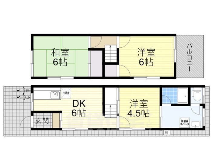 大阪府門真市大池町(一戸建)の賃貸物件の間取り