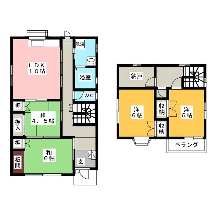 岐阜県羽島郡笠松町北及(一戸建)の賃貸物件の間取り