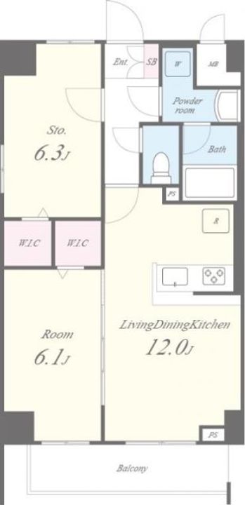 クレール八王子の間取り