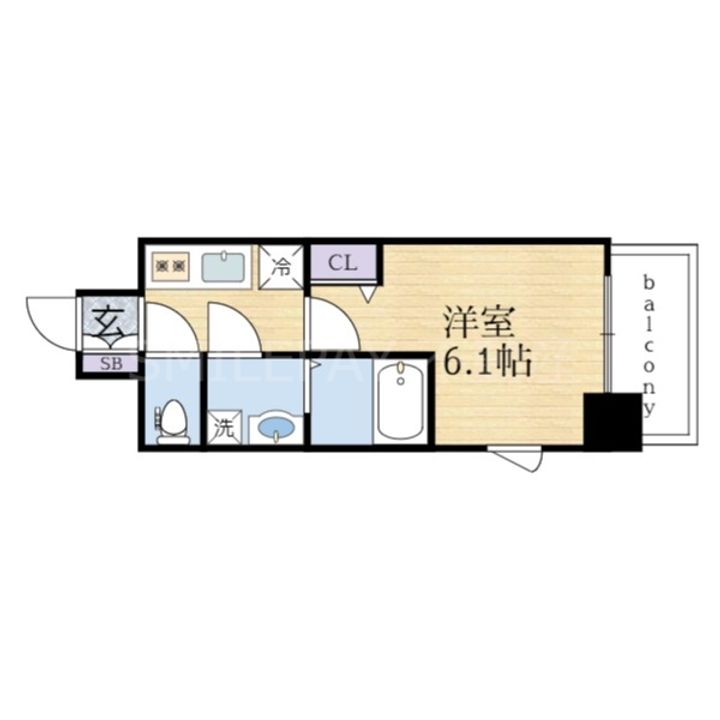 兵庫県神戸市兵庫区西多聞通1(マンション)の賃貸物件の間取り