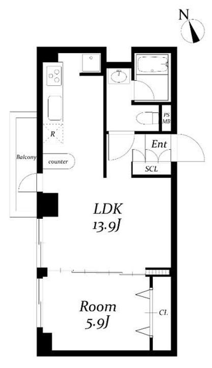 東京都港区西麻布3(マンション)の賃貸物件の間取り