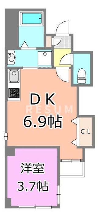 千葉県千葉市中央区登戸1(マンション)の賃貸物件の間取り
