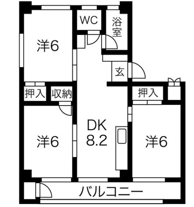 川原マンションの間取り
