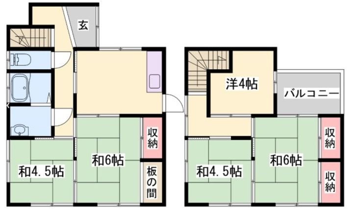 兵庫県姫路市八代宮前町(一戸建)の賃貸物件の間取り