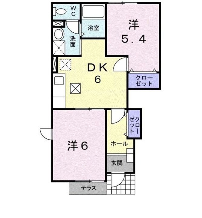 サンプラッツBの間取り