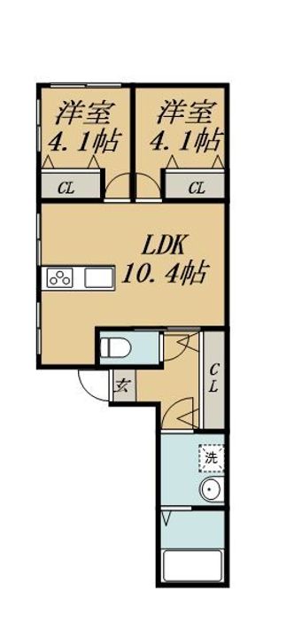 Growth GendouC棟の間取り