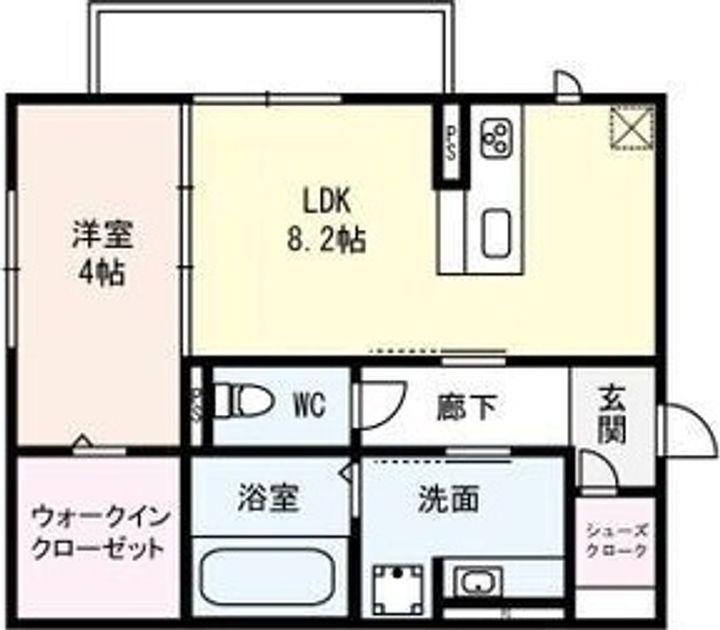 大阪府大阪市東住吉区針中野3(アパート)の賃貸物件の間取り