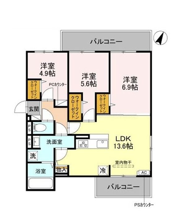 リベルテ四条梅津の間取り