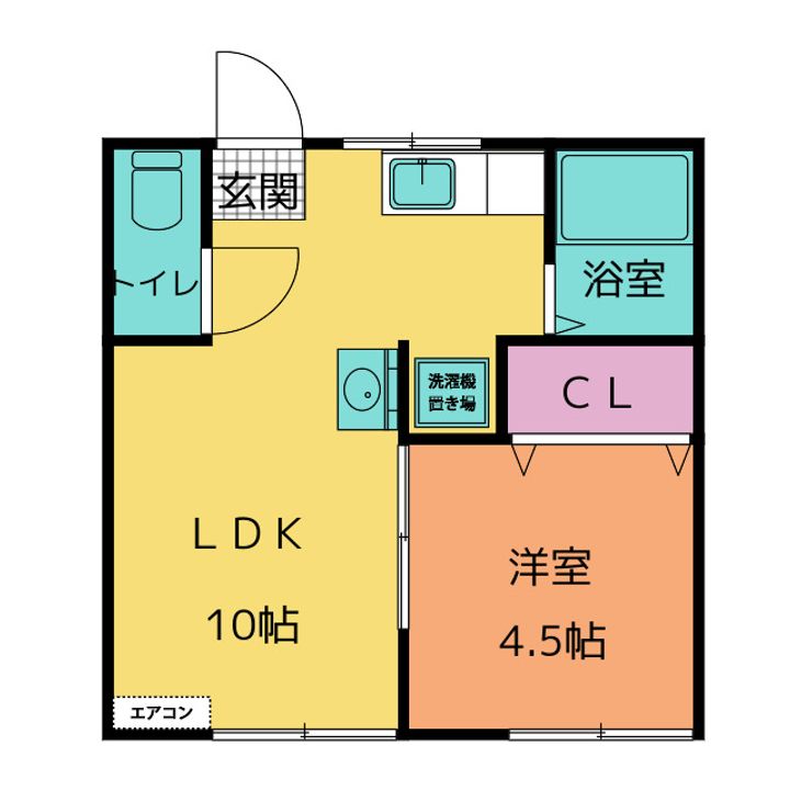 モナリエ新長松 Bの間取り