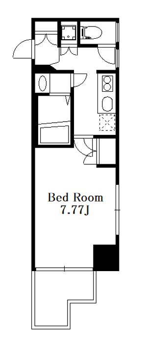 東京都中野区中野3の賃貸マンションの間取り