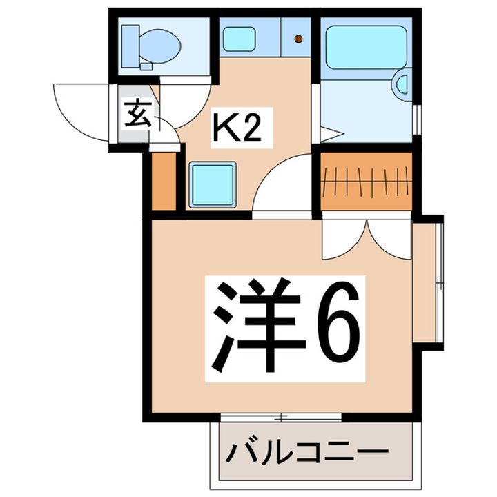 福島県郡山市鶴見坦2(マンション)の賃貸物件の間取り