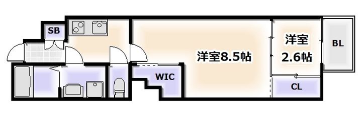 ソルテラス難波NEOの間取り