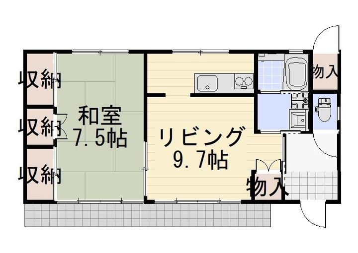 石川県小松市赤瀬町(一戸建)の賃貸物件の間取り