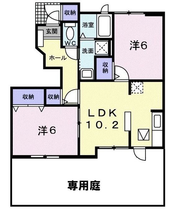 京都府福知山市石原4(アパート)の賃貸物件の間取り