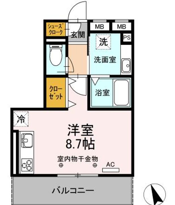 愛知県刈谷市野田町北口(アパート)の賃貸物件の間取り
