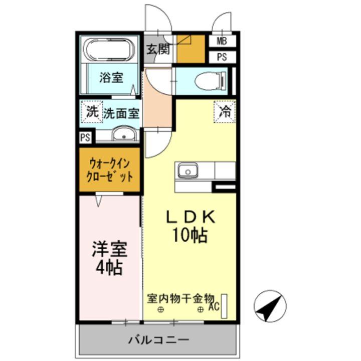 神奈川県相模原市中央区矢部2(アパート)の賃貸物件の間取り