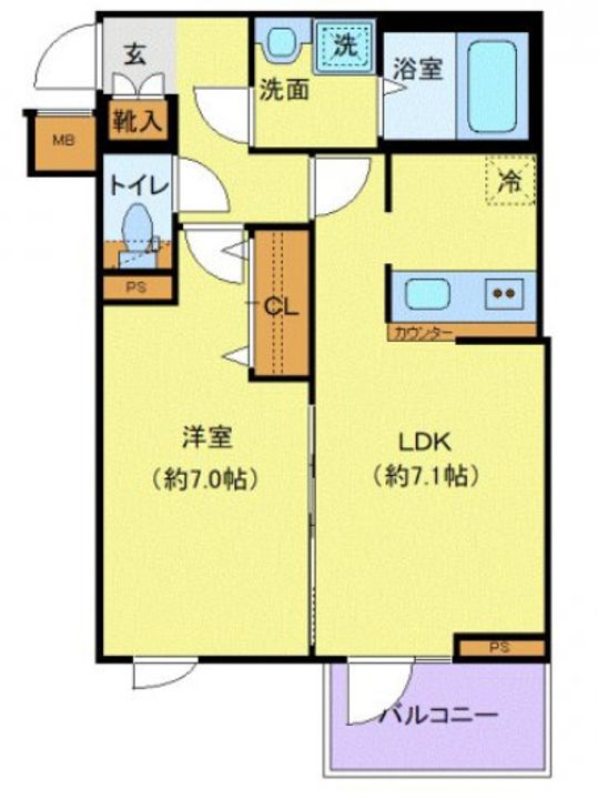 東京都杉並区下高井戸1(マンション)の賃貸物件の間取り