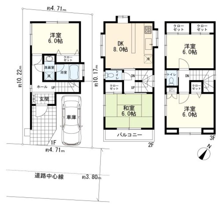 東京都大田区中央1(一戸建)の賃貸物件の間取り