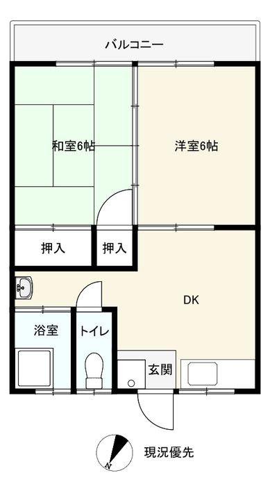 堤ハイツの間取り