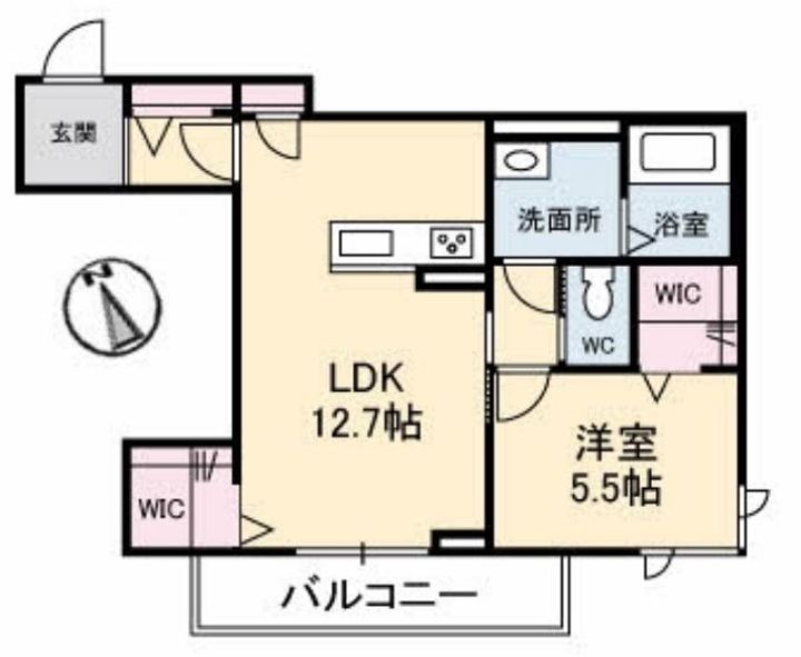 岡山県倉敷市老松町1(マンション)の賃貸物件の間取り