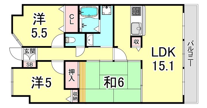 ラウムズ垂水の間取り