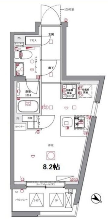 ユリカロゼAZ亀有の間取り