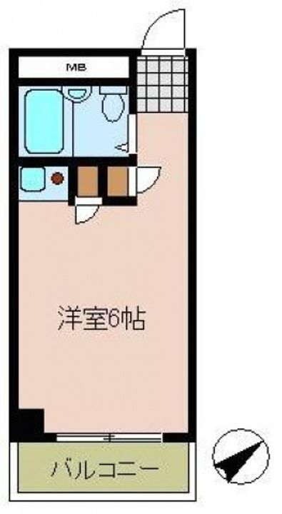 広島県広島市西区南観音2(マンション)の賃貸物件の間取り