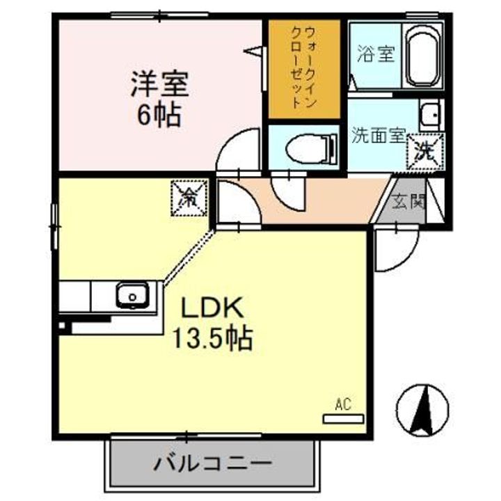 栃木県宇都宮市茂原町(アパート)の賃貸物件の間取り