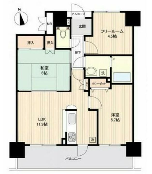 グローバル姫路土山の間取り