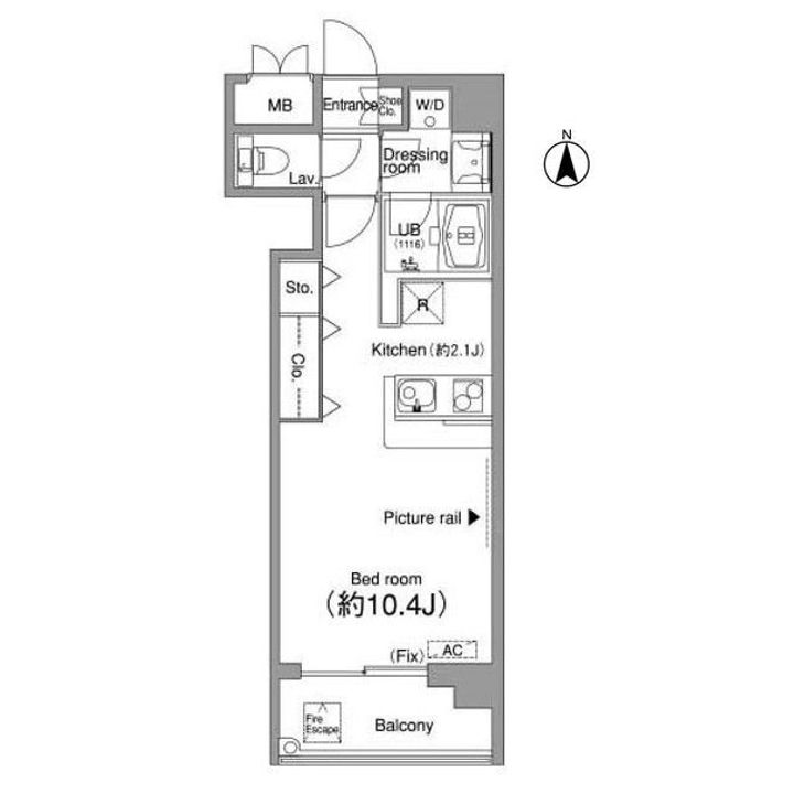 東京都港区南青山2(マンション)の賃貸物件の間取り