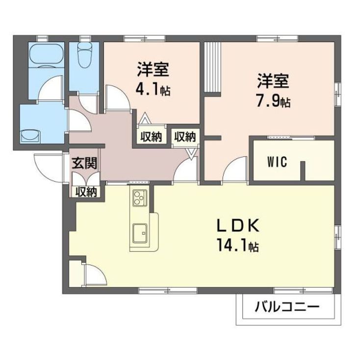 群馬県太田市南矢島町(アパート)の賃貸物件の間取り
